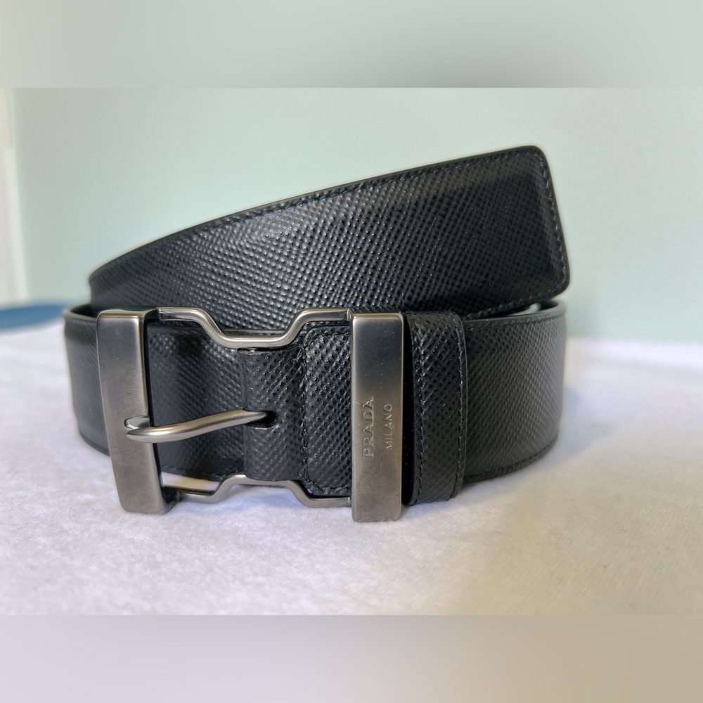 Authentic PRADA Saffiano Belt - Size 85